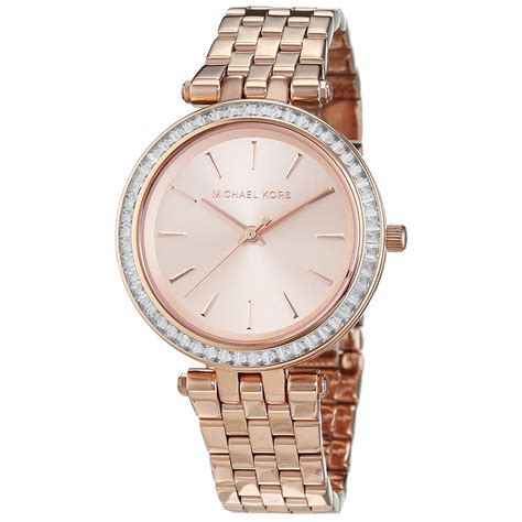 michael kors watch women rose flowers